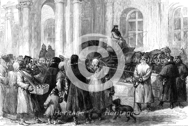 Entrance to the Winter Palace, St. Petersburg, 1881. Creator: Unknown.