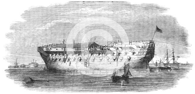 "The Devonshire" Prison-ship, at Sheerness, 1854. Creator: Unknown.