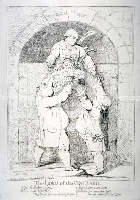 'The Lord of the Vineyard', 1783.                   Artist: Anon