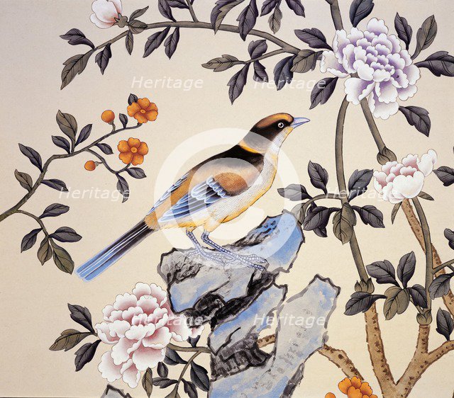 Chinoiserie wallpaper, Marble Hill House, Twickenham, Richmond-upon-Thames, London, c2007. Artist: Unknown.