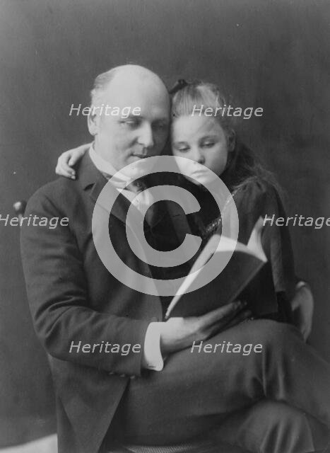 Howard Pyle, three-quarter length portrait, seated, facing slightly right..., c1890 - 1900. Creator: Frances Benjamin Johnston.