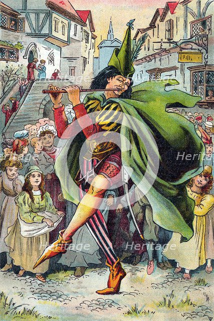 The Pied Piper leading away the children of Hamelin, c1899. Artist: Unknown
