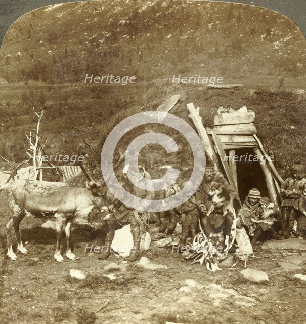 'People of the frigid North-Lapp home and family, near Tromsoe, Norway', c1905. Creator: Unknown.