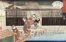 Aoyagi Restaurant in Ryogoku District, 1839. Creator: Ando Hiroshige.