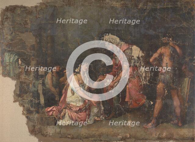 Sophonisbe kneeling before Masinissa, King of Numidia, 1815-1825. Creator: Benjamin Wolf.