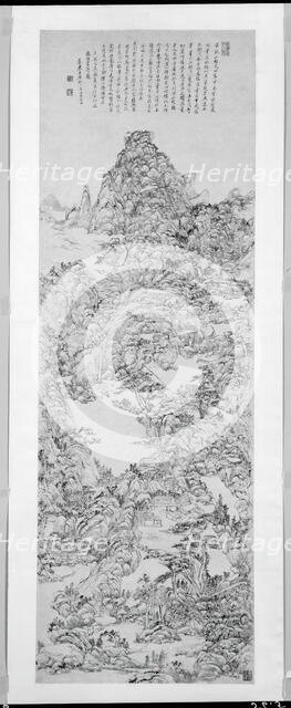 Mountainous Landscape after Wang Meng, Qing dynasty (1644-1911), 1715. Creator: Wang Yuanqi.