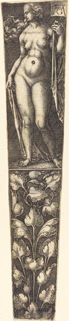 Dagger Sheath with Nude Woman. Creator: Heinrich Aldegrever.