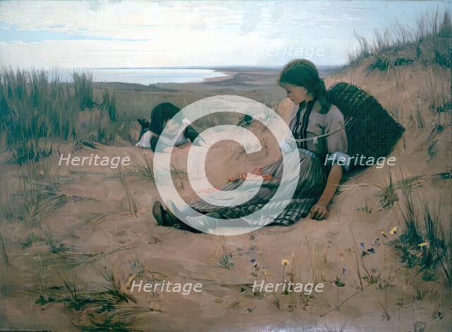 Idling on the Sands, Forvie, 1882. Creator: Alexander Mann.