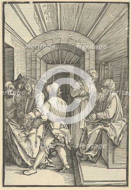 Pilate Washing his Hands, from Speculum passionis domini nostri Ihesu Christi, 1507. Creator: Hans Schäufelein the Elder.