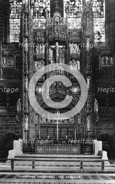 The reredos in Liverpool Cathedral, 20th century. Artist: Unknown
