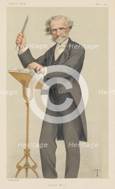 Vanity Fair: "Italian Music", 1879. Creator: Théobald Chartran (French, 1849-1907); Vincent Brooks Day & Son.