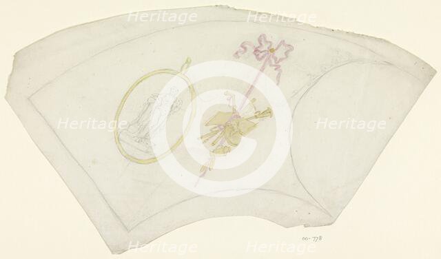 Medallion and trophy with musical instruments, c.1600-c.1800. Creator: Anon.