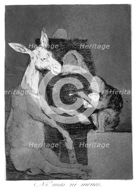 'Neither more or less', 1799. Artist: Francisco Goya