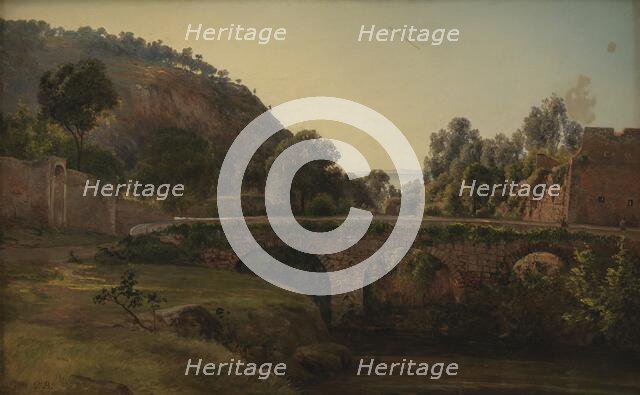 A Bridge near Sorrento, 1847-1850. Creator: Thorald Brendstrup.