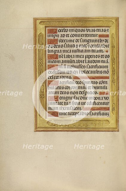 David with Saul's Lance and Drinking Cup; Spinola Hours, about 1510-1520. Creator: Unknown.