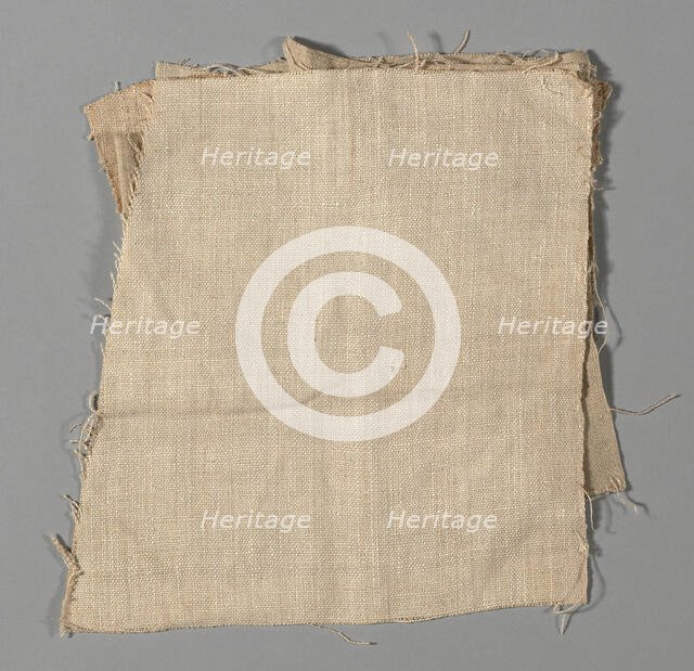 Handwoven Linen Samples (5), United States, Early 19th century. Creator: Unknown.