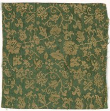 Textile Fragment, 1800s. Creator: Unknown.