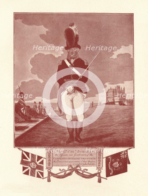 ' Portrait representation of uniform inscribed by proprietor', 1780-1820, (1909). Artist: Charles Tomkins.