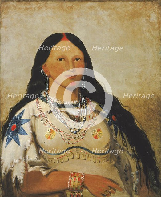 Mi-néek-ee-súnk-te-ka, Mink, a Beautiful Girl, 1832. Creator: George Catlin.