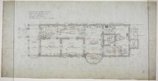 David Lewinsohn House, Chicago, Illinois, First Floor Plan, 1898. Creator: Frederick Louis Foltz.