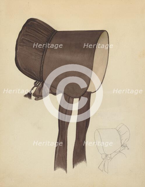 Quaker Bonnet, c. 1940. Creator: Unknown.