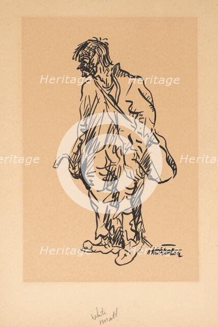 Figure of a man (Wanderer), 1935-1940. Creator: Arnold Peter Weisz-Kubincan.