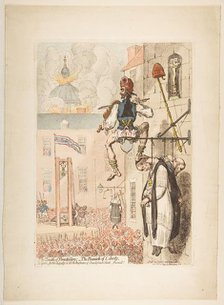 The Zenith of French Glory; - the Pinnacle of Liberty, February 12, 1793. Creator: James Gillray.