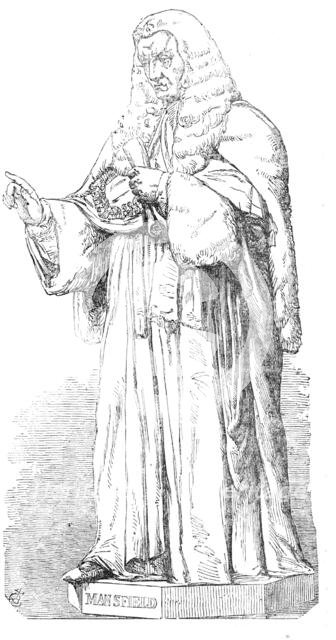Statue of Lord Mansfield, by E. H. Bailery, R.A., 1856.  Creator: Unknown.