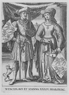 Wenceslaus I, Duke of Luxembourg and Joanna, Duchess of Brabant, ca. 1600. Artist: Galle, Philipp (1537-1612)