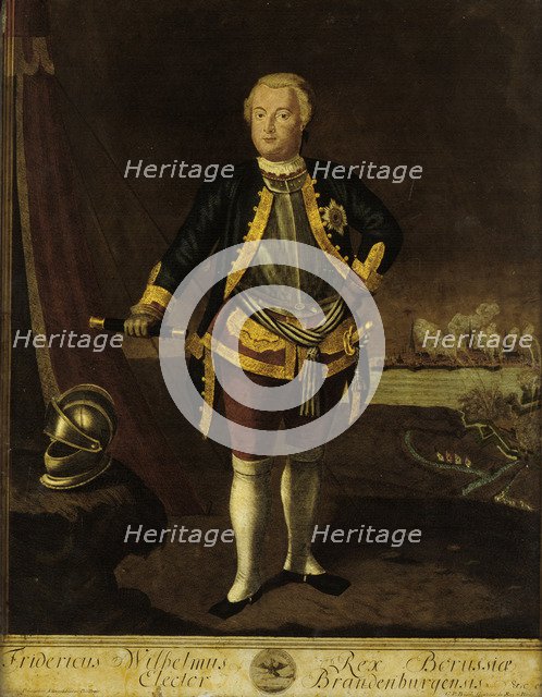 Frederick I of Prussia (Fridericus Wilhelmus Rex Borussiae Elector Brandenburgensis). Artist: Busch, Georg Paul (?-1756)