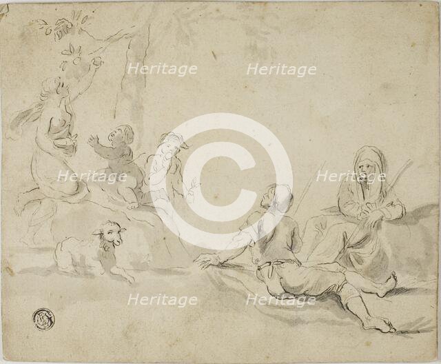 Apple Harvesters and Resting Shepherds, n.d. Creator: Unknown.