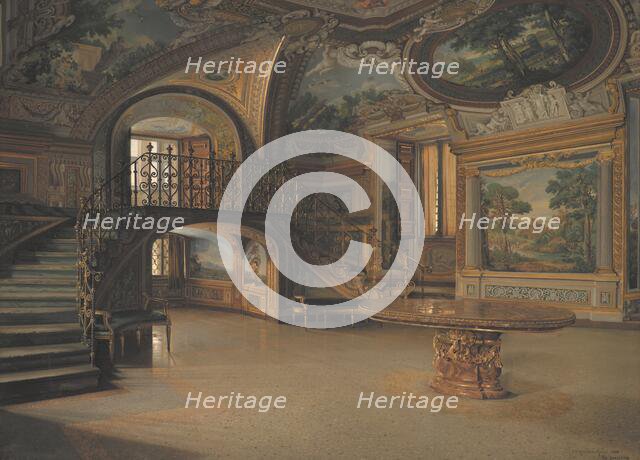 Interior in the Palazzo Borghese, 1886. Creator: Josef Theodor Hansen.
