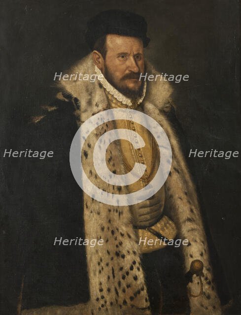 Portrait of a Man in a Furlined Coat, c16th century. Creator: School of Giovanni Battista Moroni.