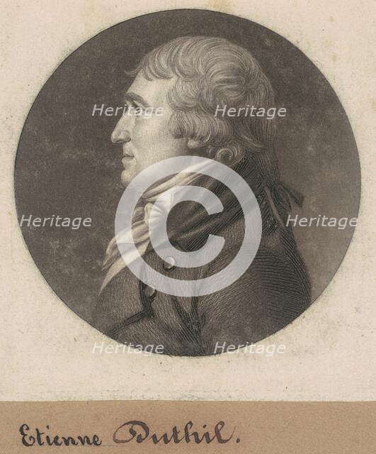 Stephen Dutilh, 1801. Creator: Charles Balthazar Julien Févret de Saint-Mémin.