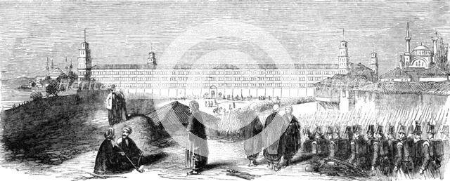 'Arrival of English Troops at the Barracks of Selimie, at Scutari', 1854. Creator: Unknown.