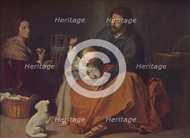 'La Sagrada Familia (The Holy Family with a Little Bird)', c1650, (c1934). Artist: Bartolomé Esteban Murillo.