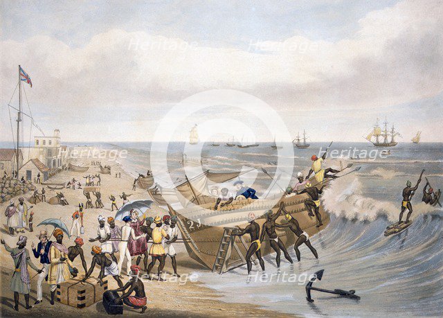 Madras, Embarking, 1856. Creator: J.B. East (19th century).