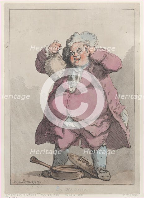 An Epicure, [December 29, 1788], reissued 1801., [December 29, 1788], reissued 1801. Creator: Thomas Rowlandson.