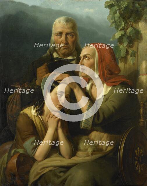 'A Mother's Blessing', 1844. Creator: Moritz Calisch.