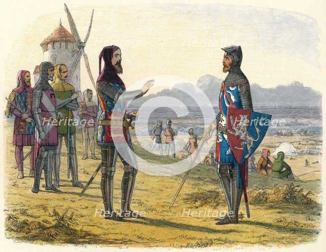 'Edward refuses succour to his son at Crecy', 1346 (1864). Artist: James William Edmund Doyle.