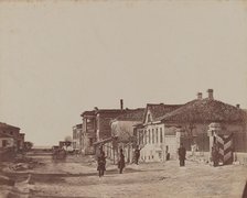 View of Street with Soldiers, 1855-1856. Creator: James Robertson.