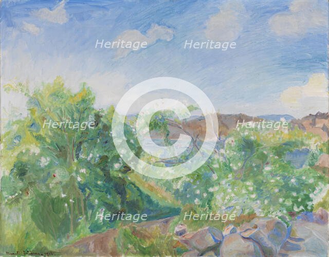 Flowering Dog Roses, 1926. Creator: Thorvald Erichsen.