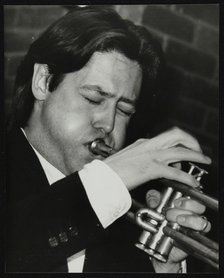 Guy Barker playing the trumpet at The Fairway, Welwyn Garden City, Hertfordshire, 3 November 1991. Artist: Denis Williams