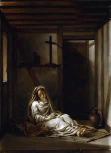 Saint Thaïs in her cell. Artist: Coypel, Antoine (1661-1722)