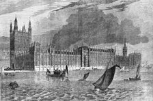 'River Front of the Parliament Houses, Westminster', 1854. Creator: Unknown.