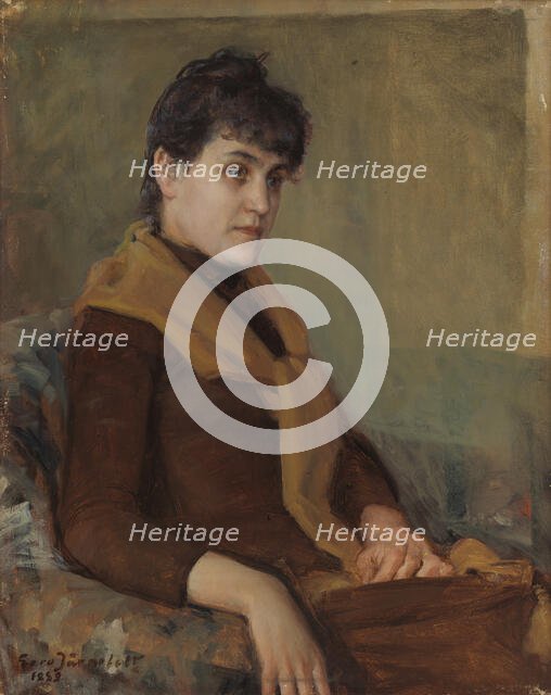 Engagement Portrait of Saimi, 1889. Creator: Eero Jarnefelt.