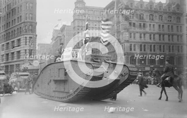 British tank on 5th Ave., 25 Oct 1917. Creator: Bain News Service.
