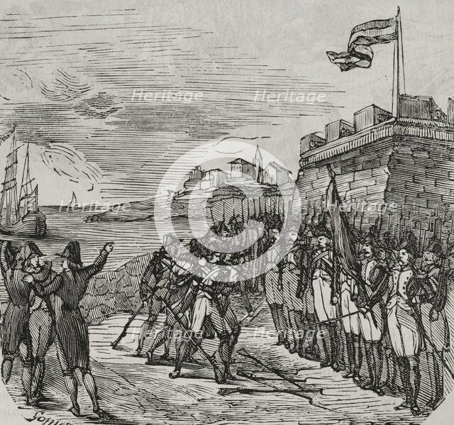 Surrender of San Sebastián, War of Roussillon, (1793-1795), 1794, (1851). Creator: Unknown.