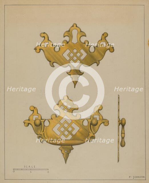 Drawer Pull, c. 1936. Creator: Philip Johnson.