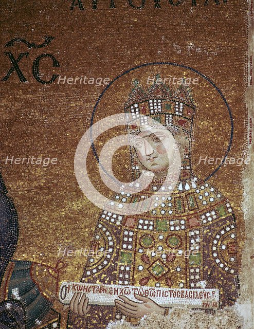 Mosaic of the Byzantine Empress Zoe, 11th century. Artist: Unknown